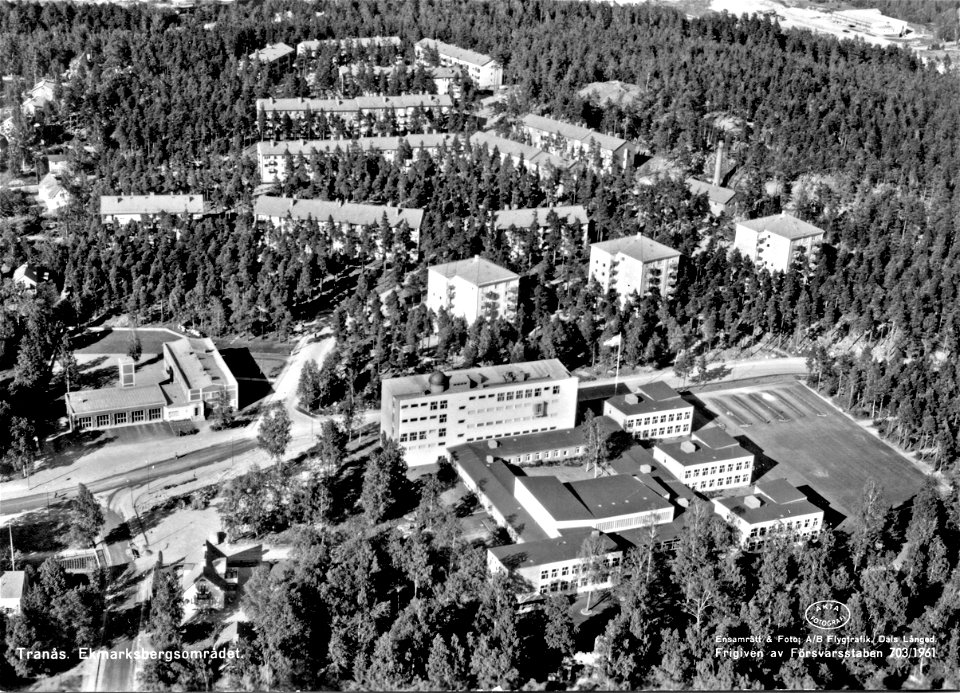 187 Flygbild över Tranås, Ekmarksberg