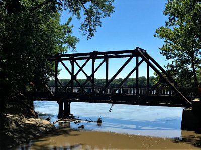 Through Truss Bridge over Little Bonne Femme Creek