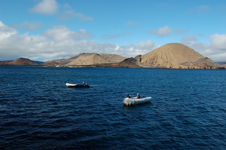 Volcanic cones seen from Sullivan Bay