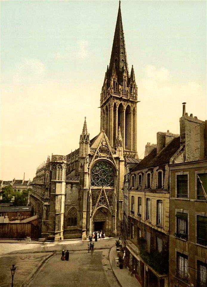 Caen.Église Saint-Pierre de Caen, vers 1890