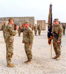 Patching ceremony of 1st Battalion, 125th Infantry Regiment