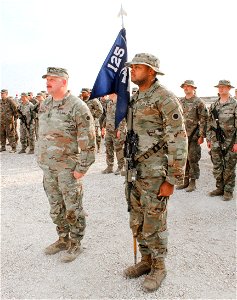 Patching ceremony of 1st Battalion, 125th Infantry Regiment