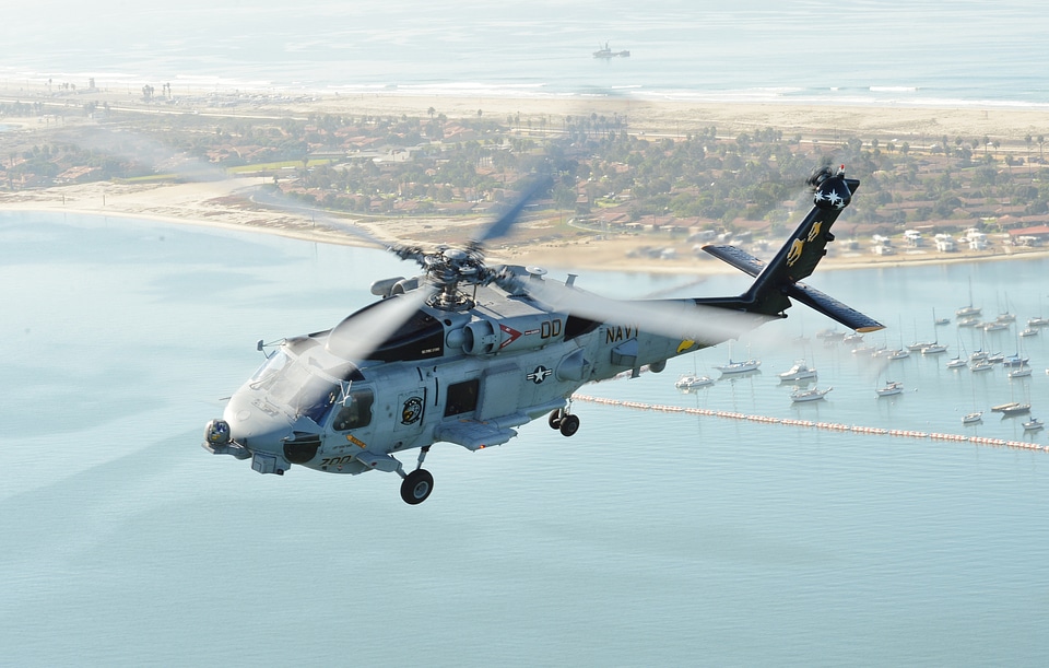 An MH-60R Sea Hawk helicopter