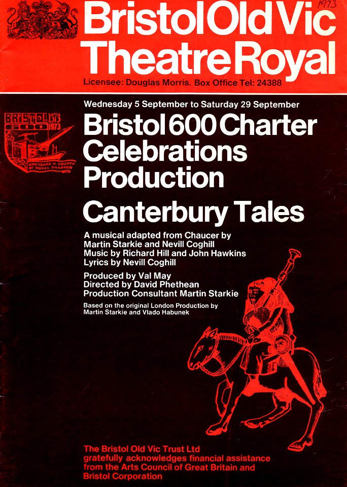 Bristol Old Vic Programme, September 1973