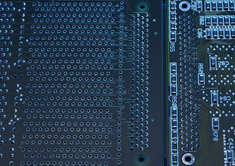 Details of a computer motherboard