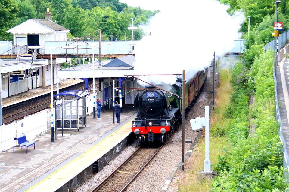 60103 'Flying Scotsman' at Oakleigh Park with 'The Yorkshireman' photo