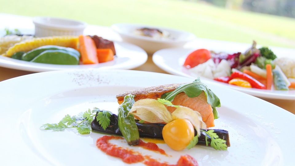 Grilled Salmon with Vegetables