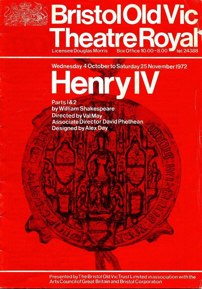 Bristol Old Vic Programme 1972