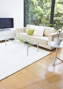 Modern living-room wood floor photo
