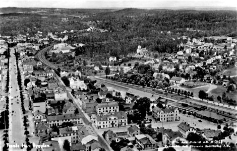 158 Flygbild över Tranås centrun