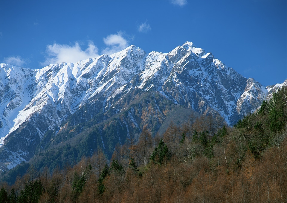 Mountain top covered with snow