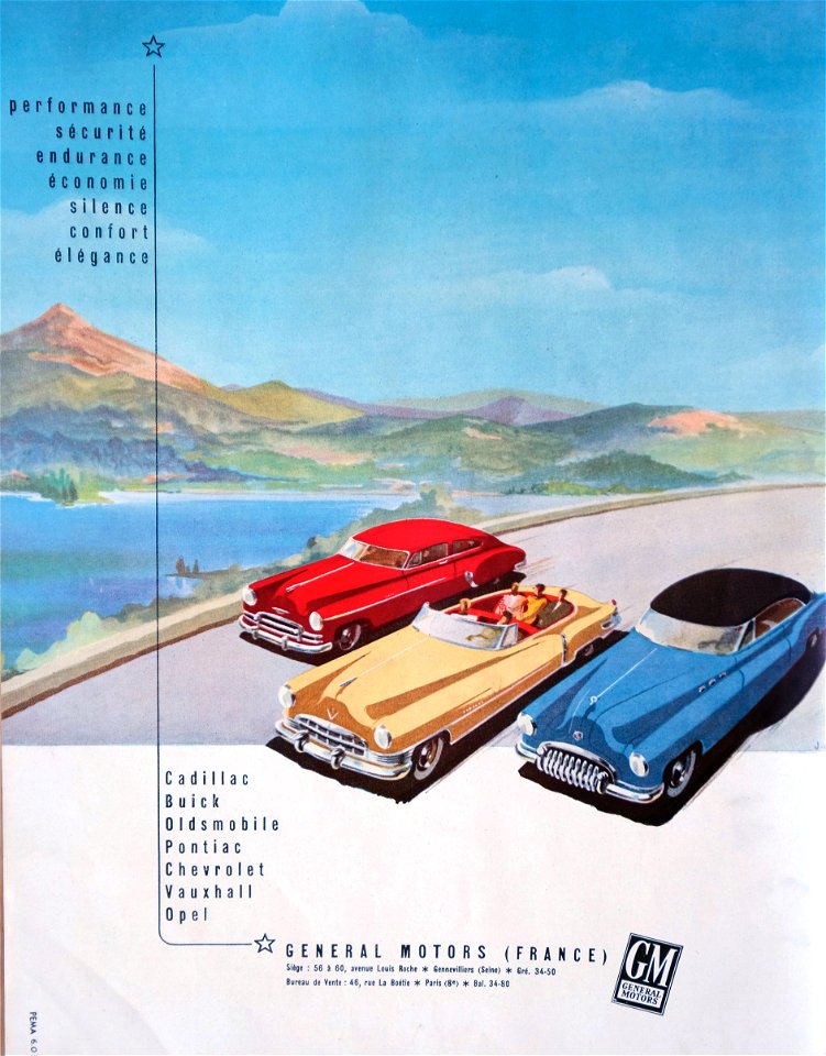General Motors advertising France 30s