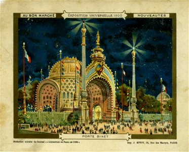Publicité "Au Bon Marché" Exposition Universelle 1900 Paris