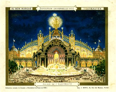 Publicité "Au Bon Marché" Exposition Universelle 1900 Paris