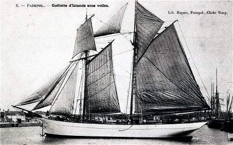 Paimpol Goelette d'Islande sous voile CIRCA 1900 photo