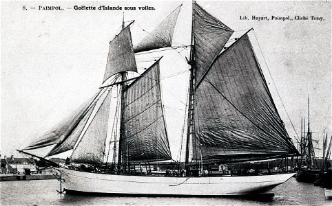 Paimpol Goelette d'Islande sous voile CIRCA 1900