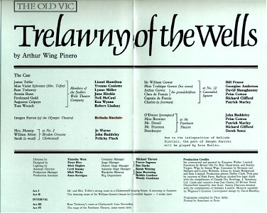Trelawny of the Wells: Old Vic (London), January 1981