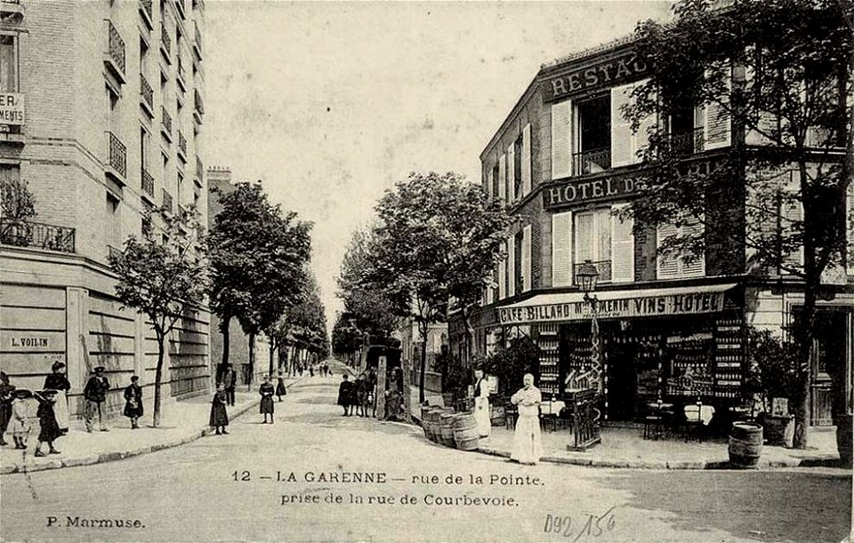 La Garenne-Colombes.Rue de la Point prise de la rue de Courbevoie