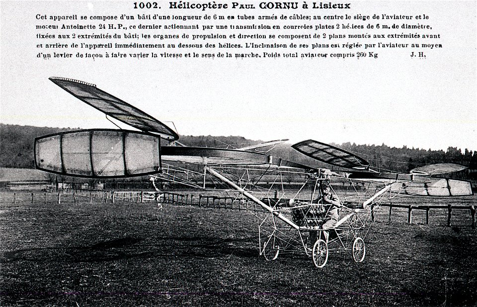 HELICOPTERE Paul CORNU à LISIEUX