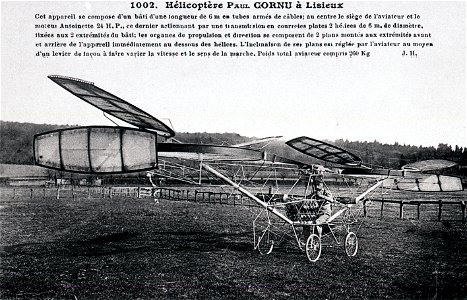 HELICOPTERE Paul CORNU à LISIEUX