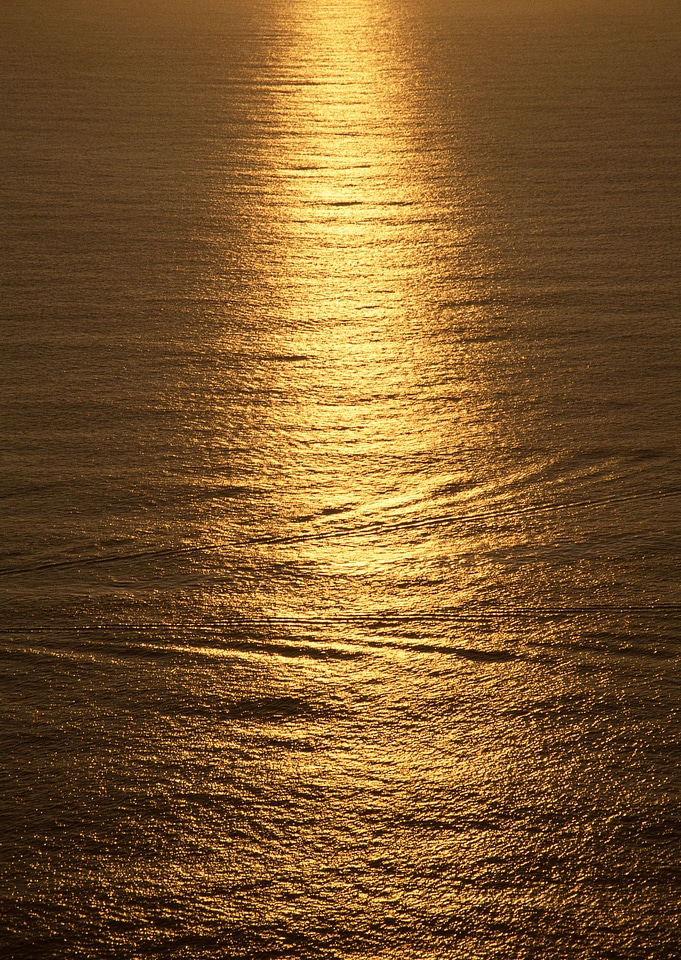 colorful sunset in the sea