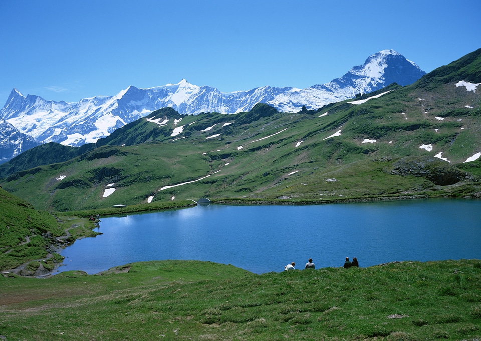 mountain lake near the Matterhorn in the Swiss Alps