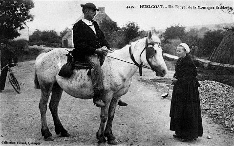 HUELGOAT Paysans Breton vers 1900 photo