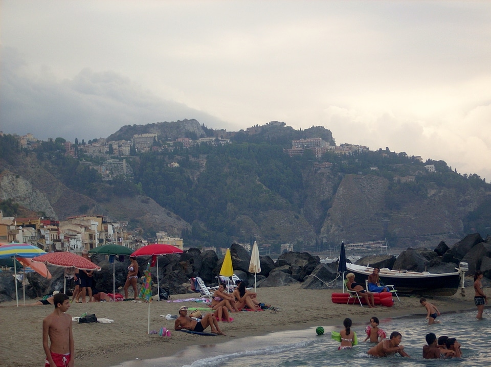 Beach in Giardini Naxos, Sicily