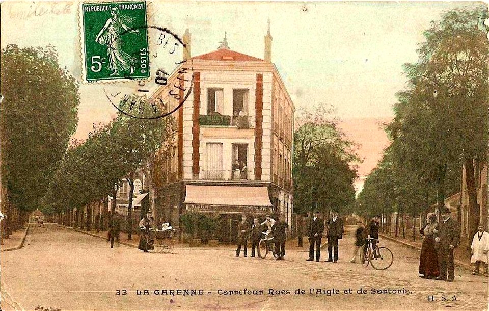 La Garenne-Colombes.Carrefour rues de l'Aigle et de Sartoris