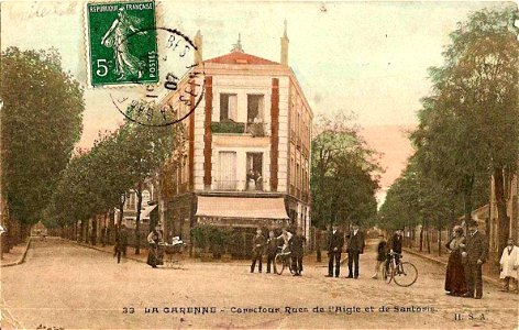 La Garenne-Colombes.Carrefour rues de l'Aigle et de Sartoris