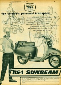 BSA SUNBEAM SCOOTER Advertising 1960 photo