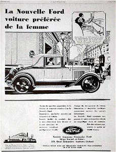 Ancienne publicité FORD France en 1929 photo