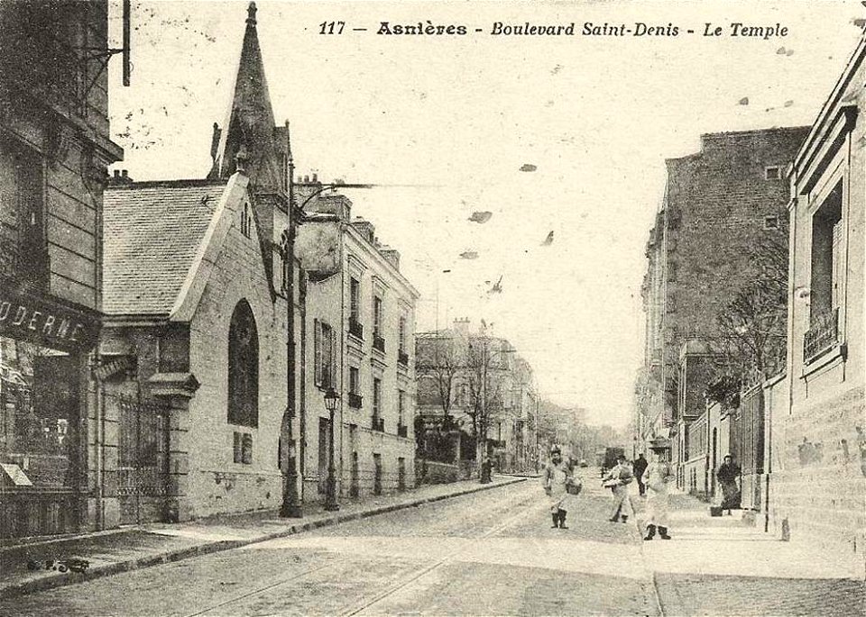 Asnières-sur-Seine.Boulevard Saint-Denis.Temple