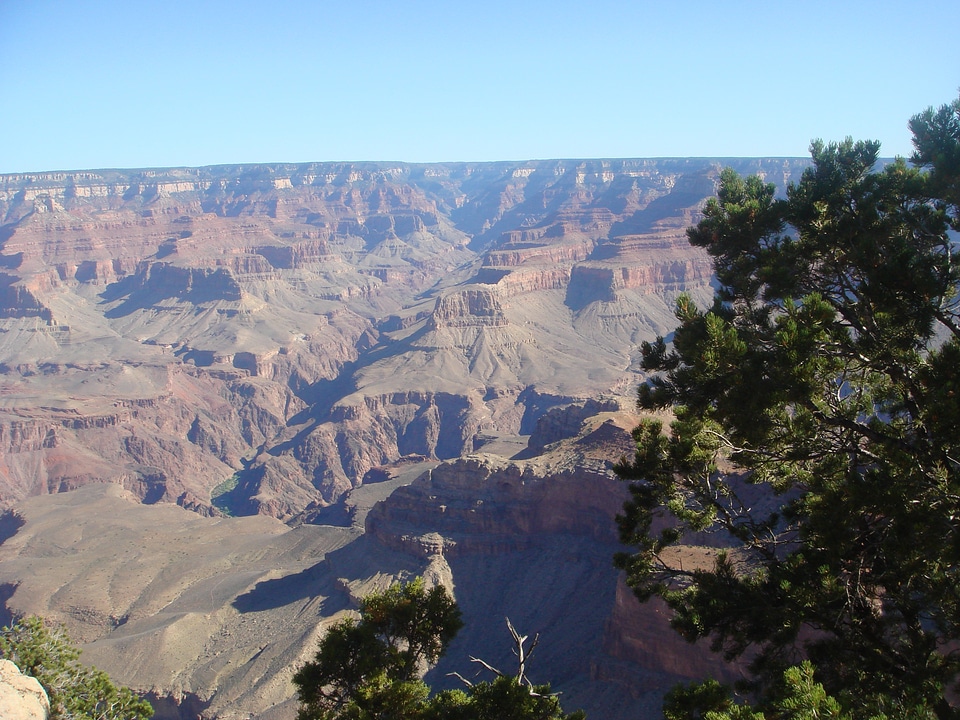 Grand Canyon sunny day with blue sky