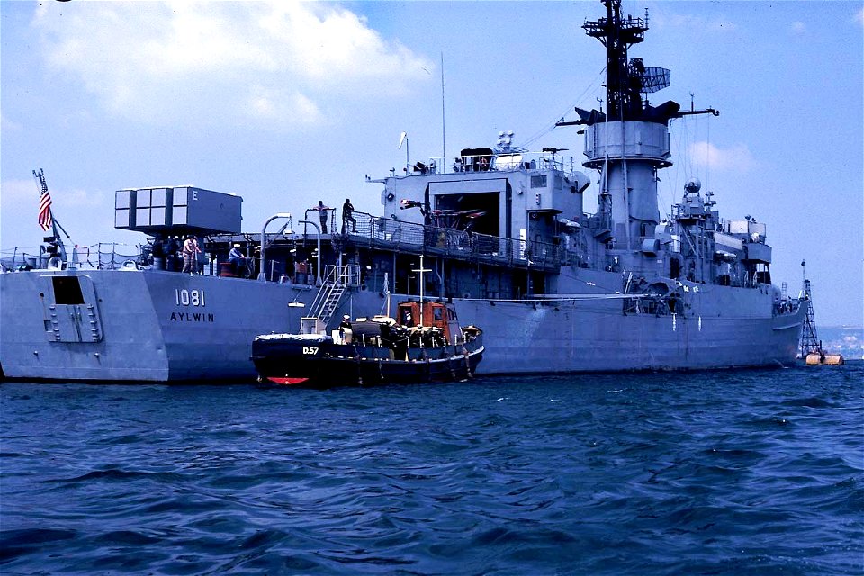 USS Aylwin visiting Portsmouth, UK 1983
