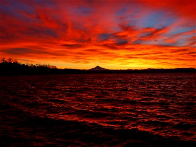 Sunrise at Columbia River in WA photo