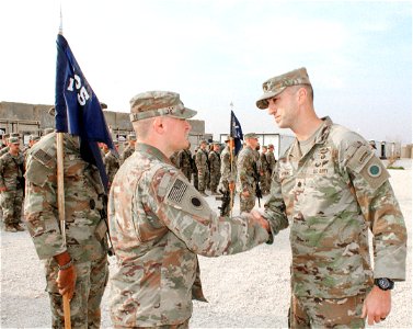 Patching ceremony of 1st Battalion, 125th Infantry Regiment