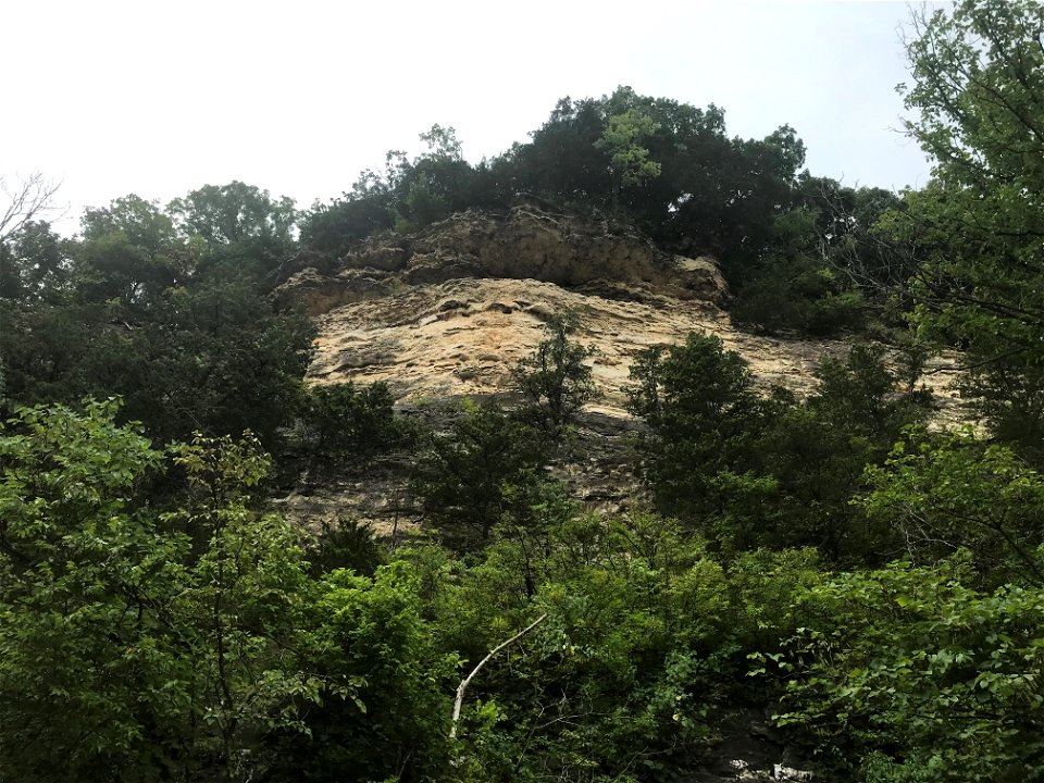 Steep Bluff of Burlington-Keokuk Limestone