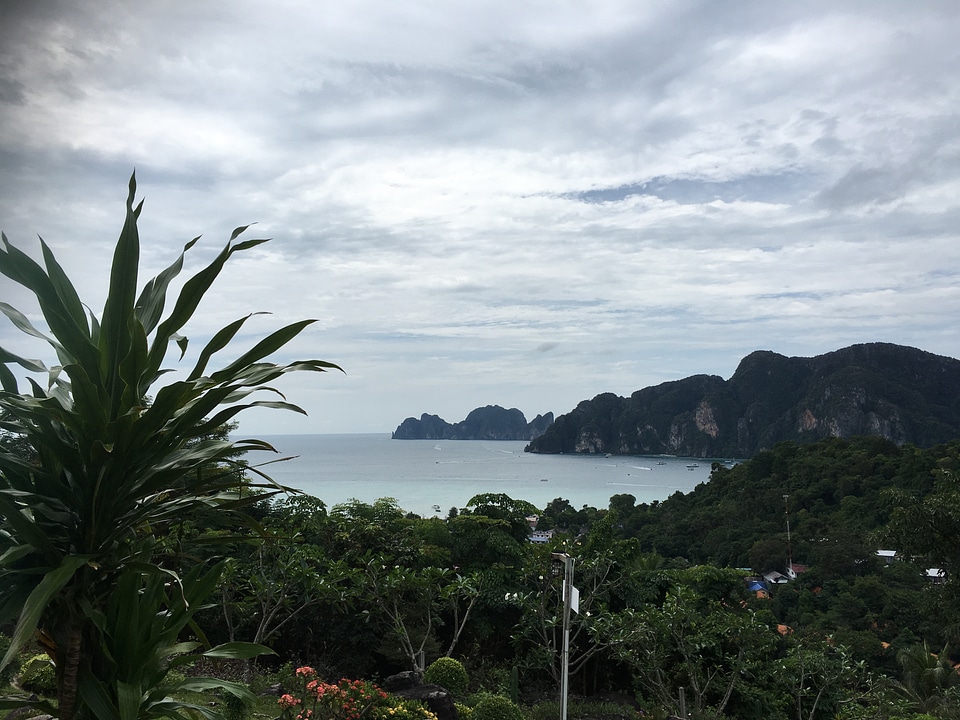 A scenic viewpoint from mountain top, Phuket, Thailand