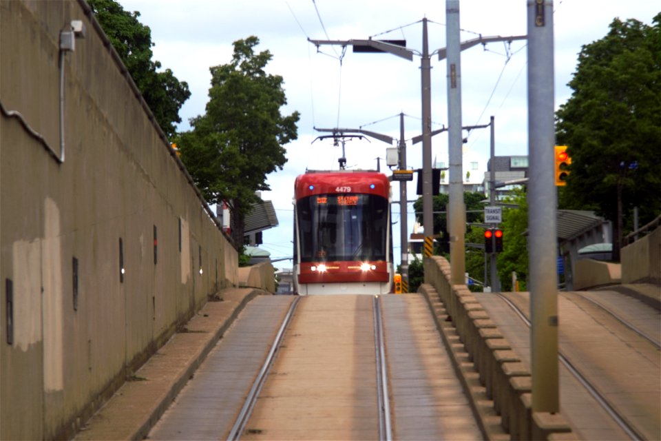 TTC 512 Streetcar 4479 arriving at St.Clair West.
