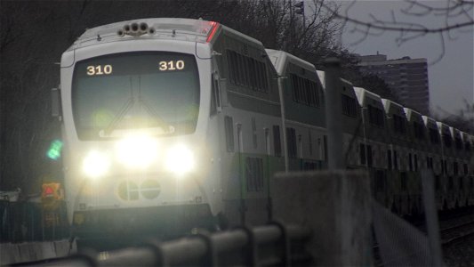GO train by Greenwood Yard.