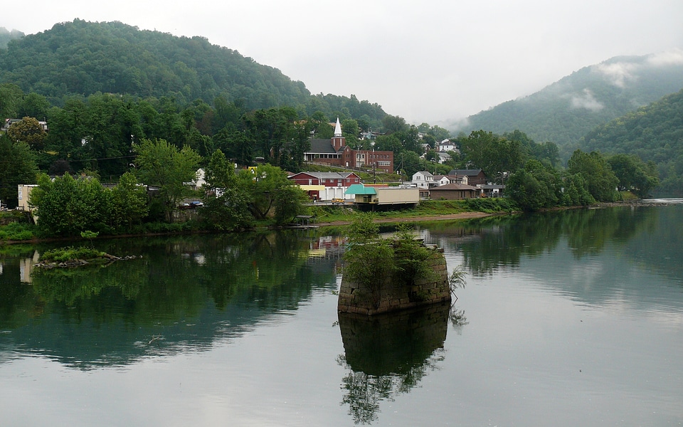 Small Town Gauley River in West Virginia
