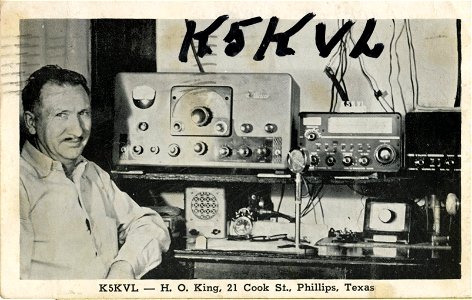 QSL Card, Phillips, Texas