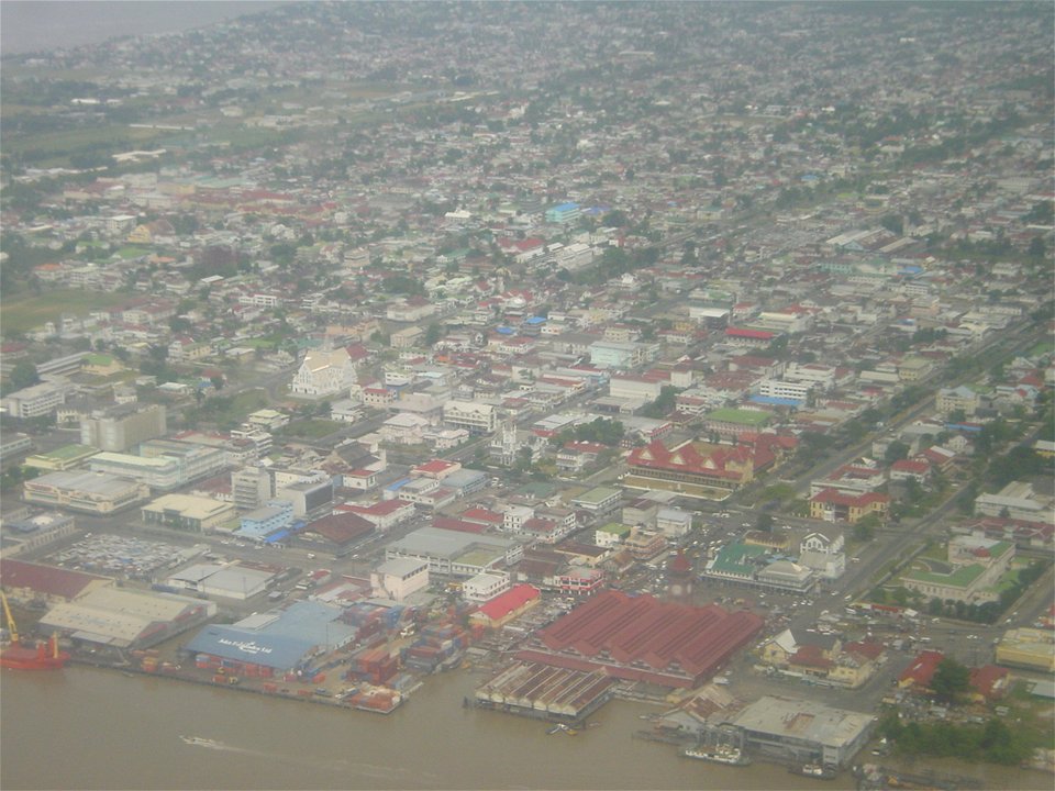 Aerial over river