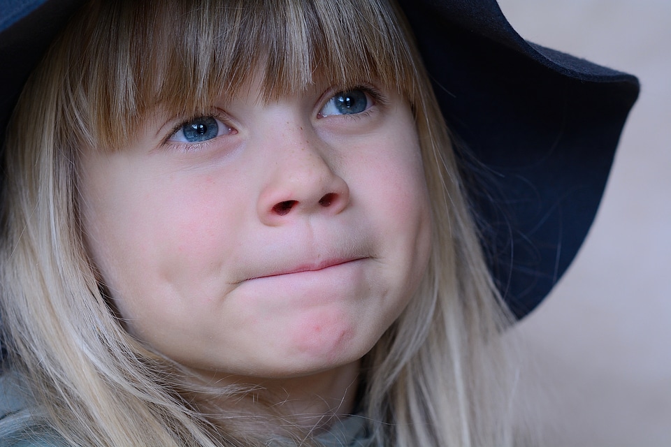 Blond face portrait photo