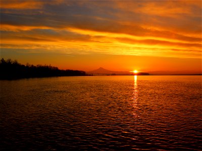 Sunrise at Columbia River in WA photo