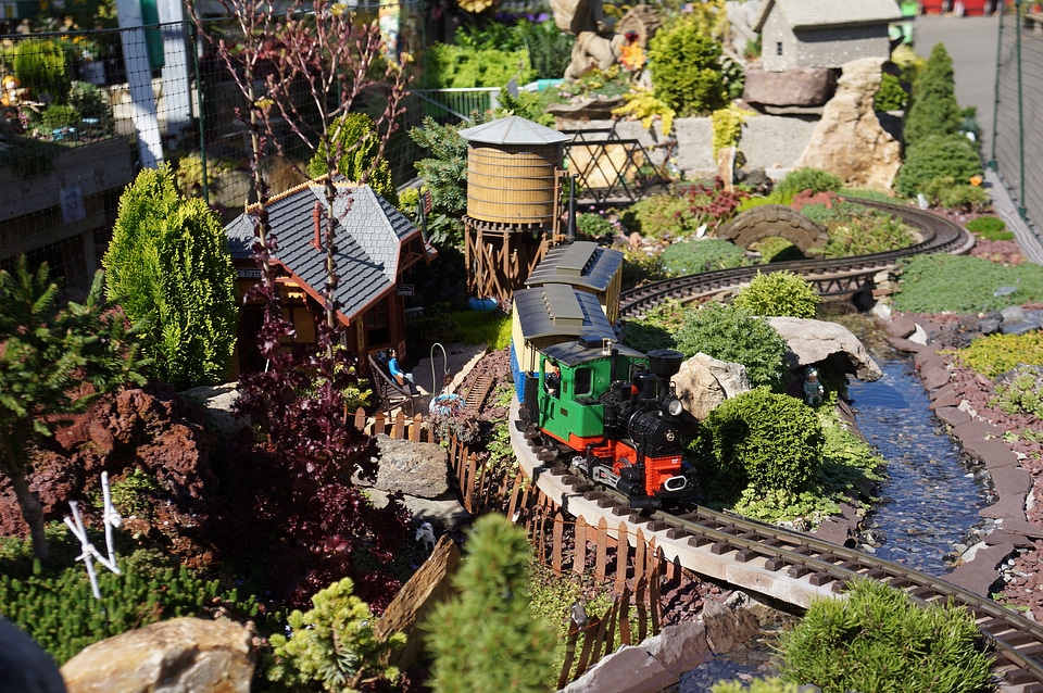 detailed miniature model railway