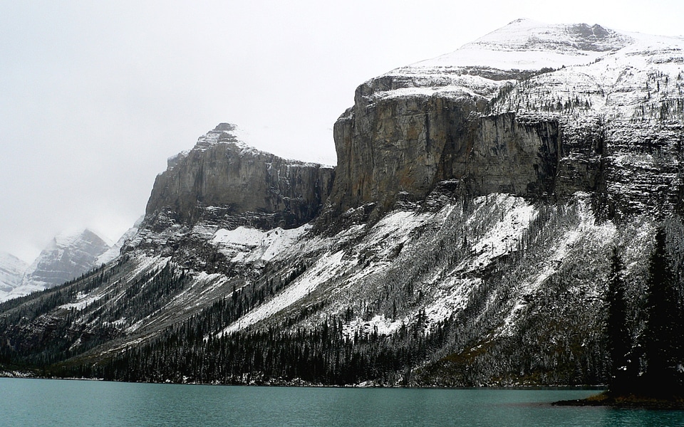 Cliffs above Maligne Lake