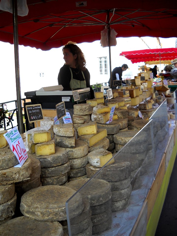 Cheeses at Annecy Market