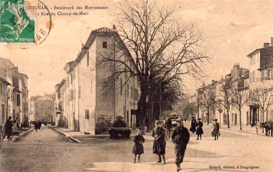 Draguignan.Boulevard des Marronniers.Rue du Champ-de-Mars.1913